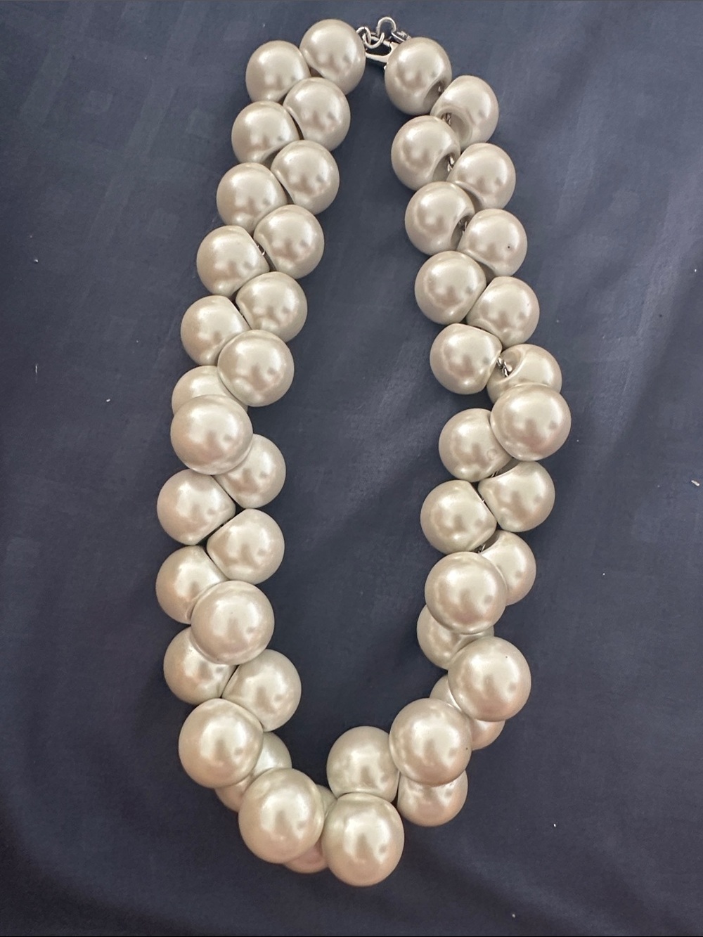 Zara Pearl Cluster Necklace in Champagne